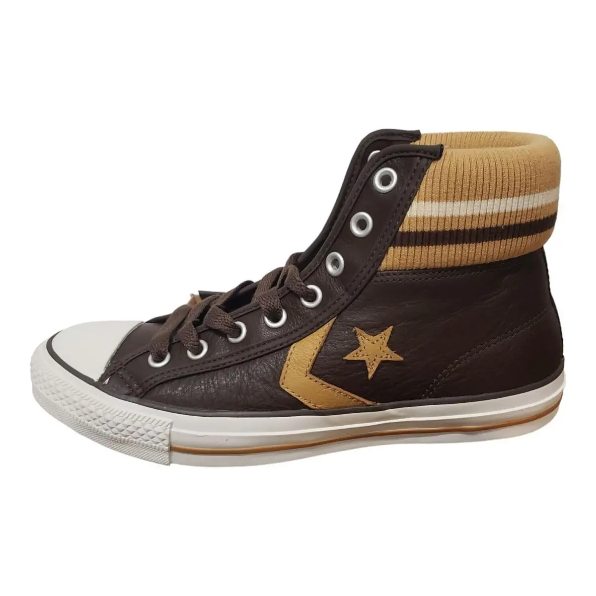 Converse Star Player Cuff Rib Mid Sneakers in Choco - Size M/4.5 W/6.5