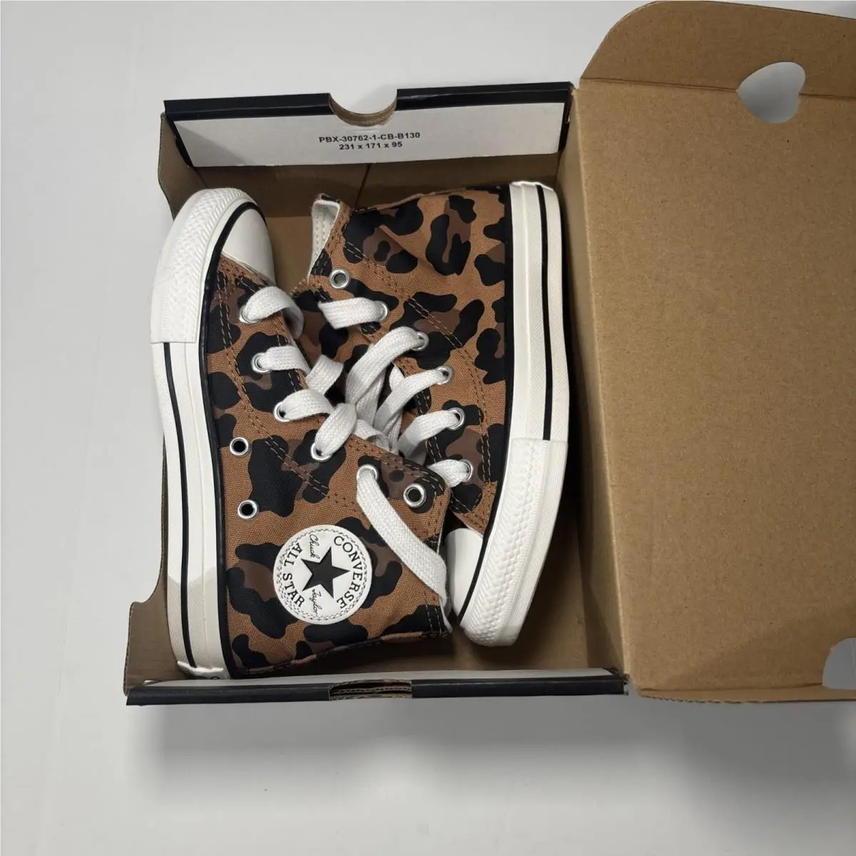 Converse Chuck Taylor All Star Lift Leopard Remix Size 12 Youth