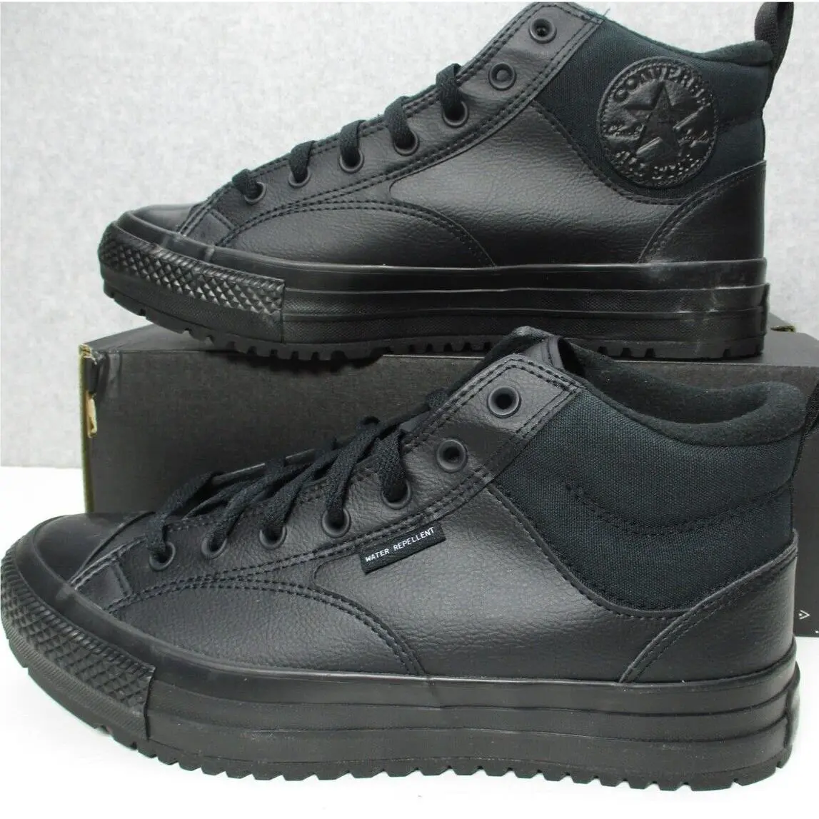 Converse Ctas Malden Street Mid Triple Black Mens Sz 10 Athletic Sneaker Boots