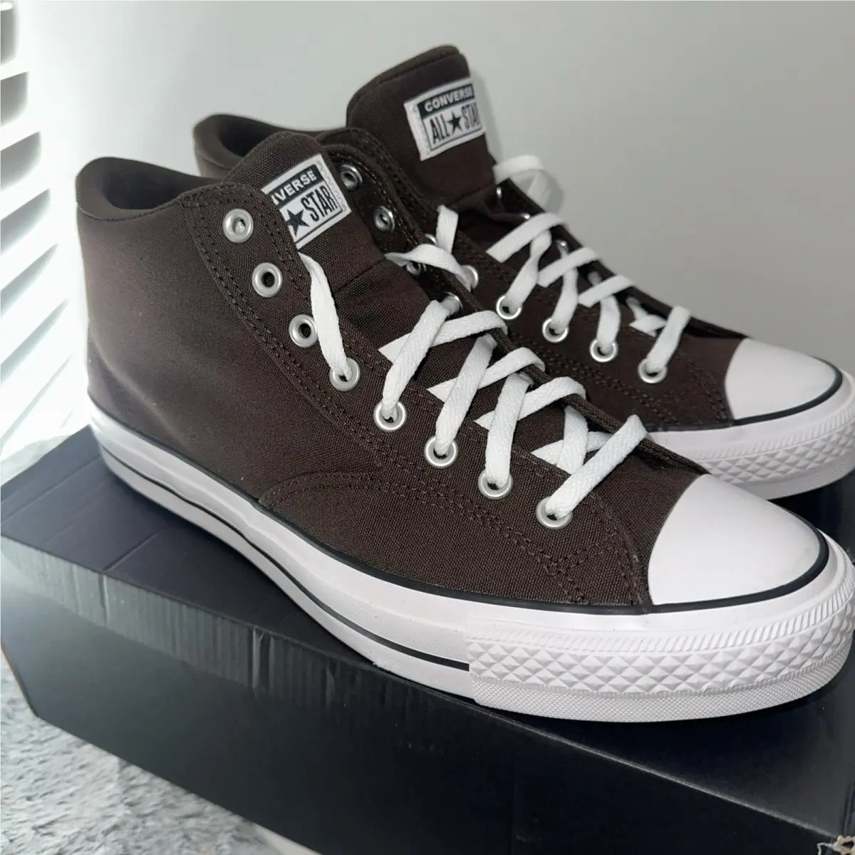 Converse Malden Street Mid Mens 13 Brown Fresh Brew White Sneakers A11708F
