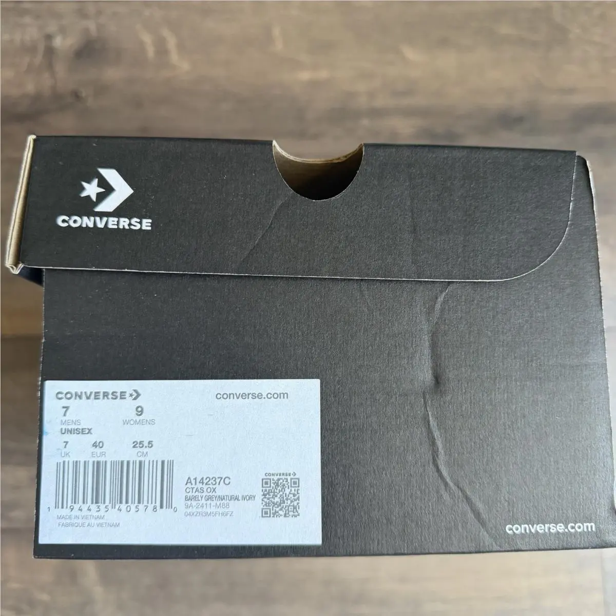Converse shoes - Converse Chuck Taylor All Star OX - A14237C - Barely Grey / Natural Ivory (UPC: 0194435405797) 14