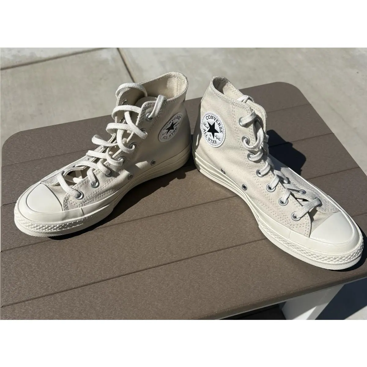 Converse Chuck 70 White High Tops Sneakers Size Mens 6 Women 8
