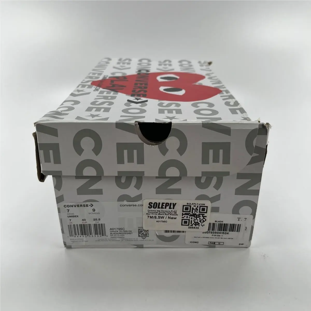 Converse shoes - Converse Chuck 70 CDG Play Black Red Midsole - A01795C - Black 6