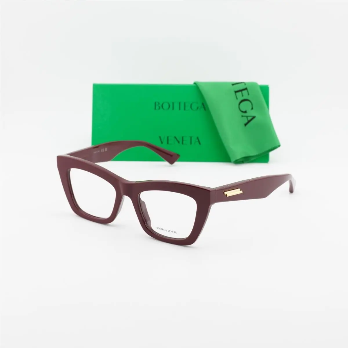 Bottega Veneta BV1215O 004 Burgundy 50mm Eyeglasses