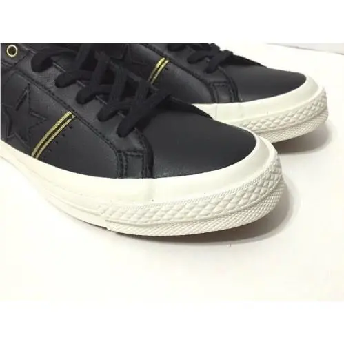Size 12.0 Men -converse One Star Ox Shoes Black/white Leather 159701C by Converse