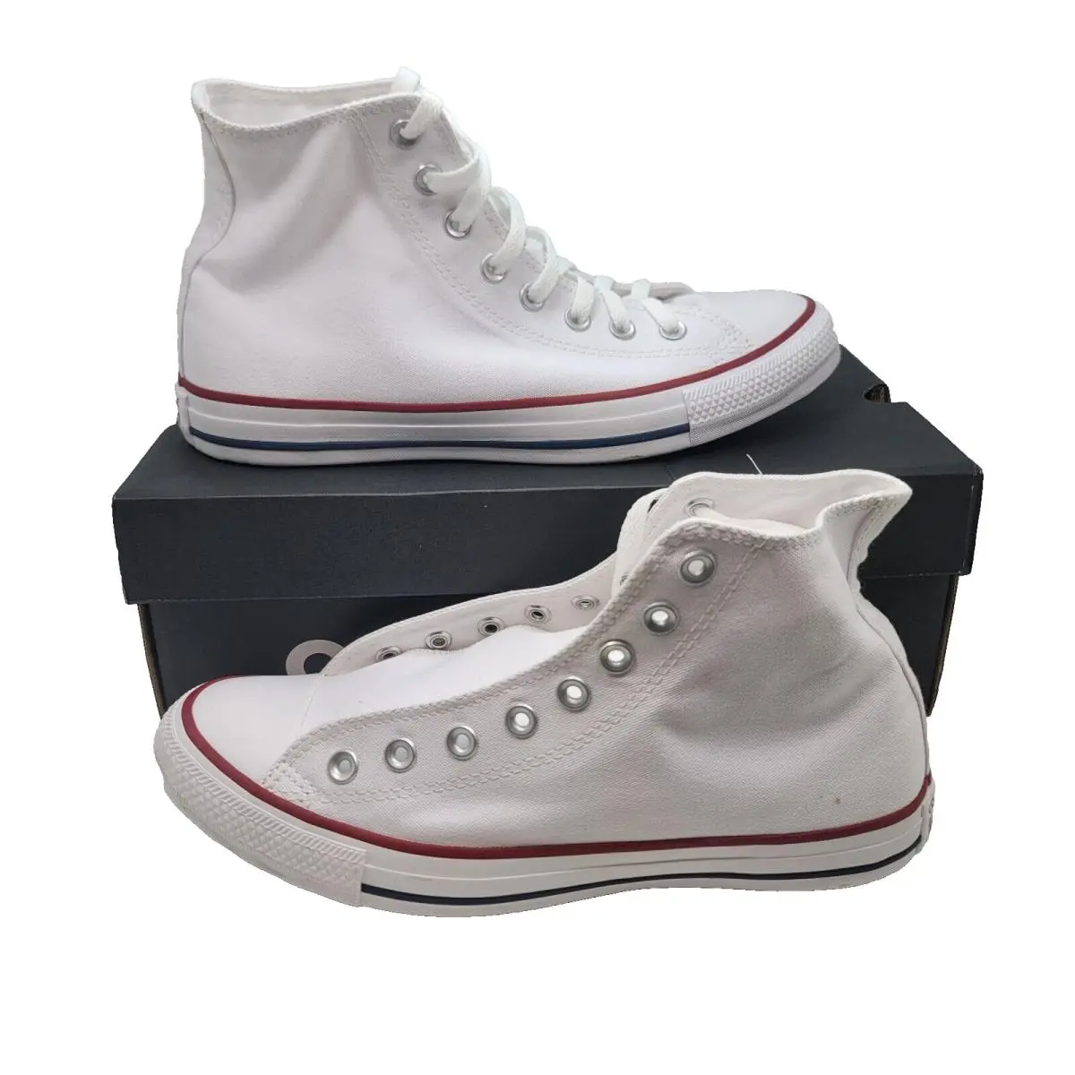 Converse High Top Tennis Shoes Unisex Mens 8 Womens 10 White Chuck Taylor