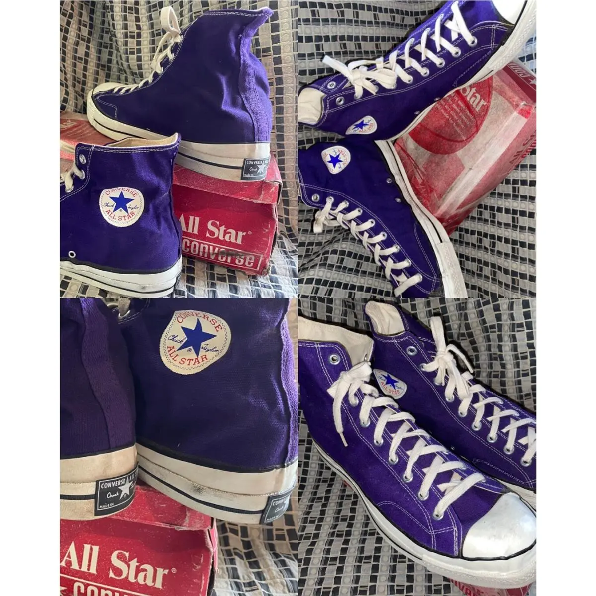 Vtg 60 70S Men 15 Black Label Converse Chuck Taylor All Stars Sneakers Shoes