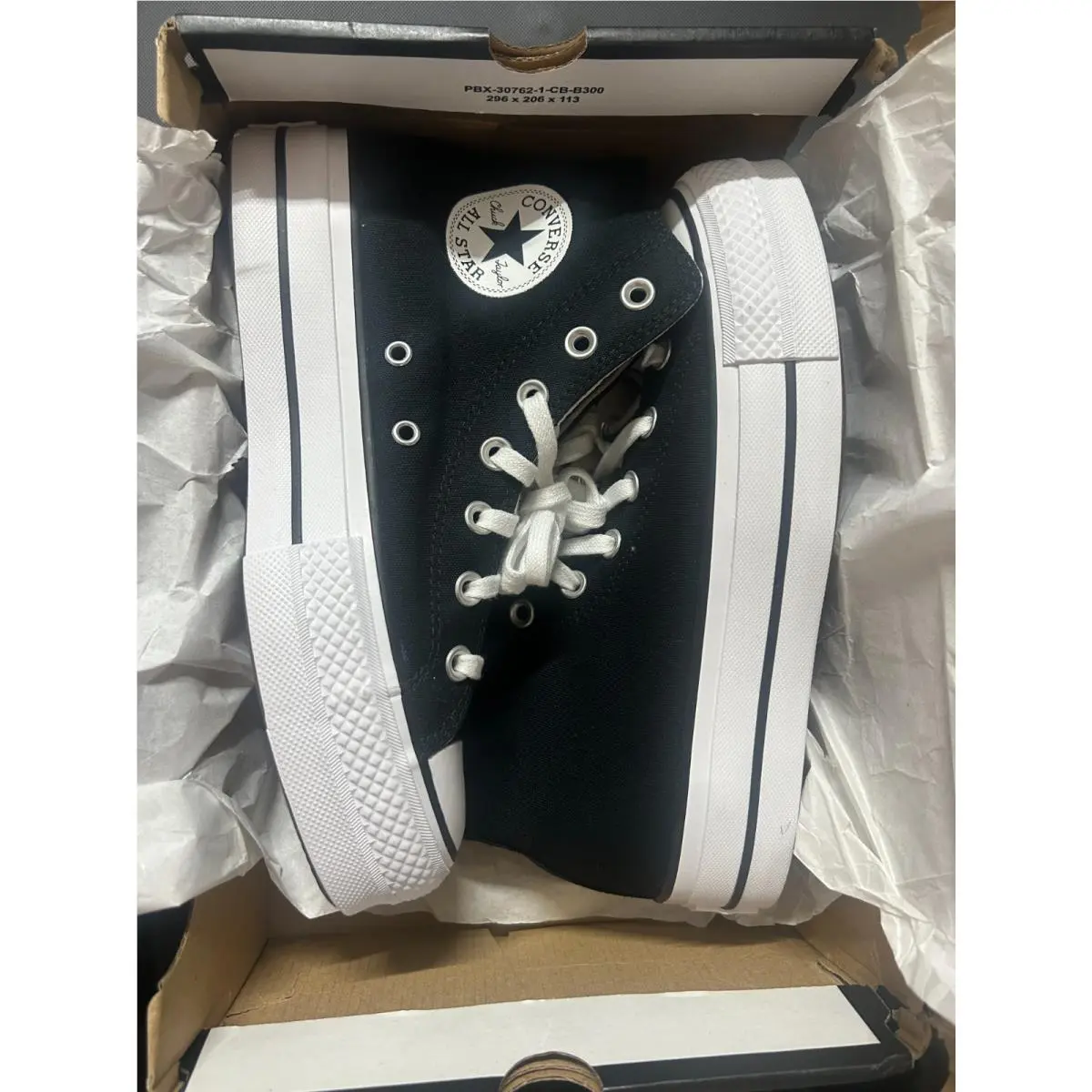 Converse Black Lift Chuck Taylor All Star Hi Top Platform Womens Sneaker 7.5