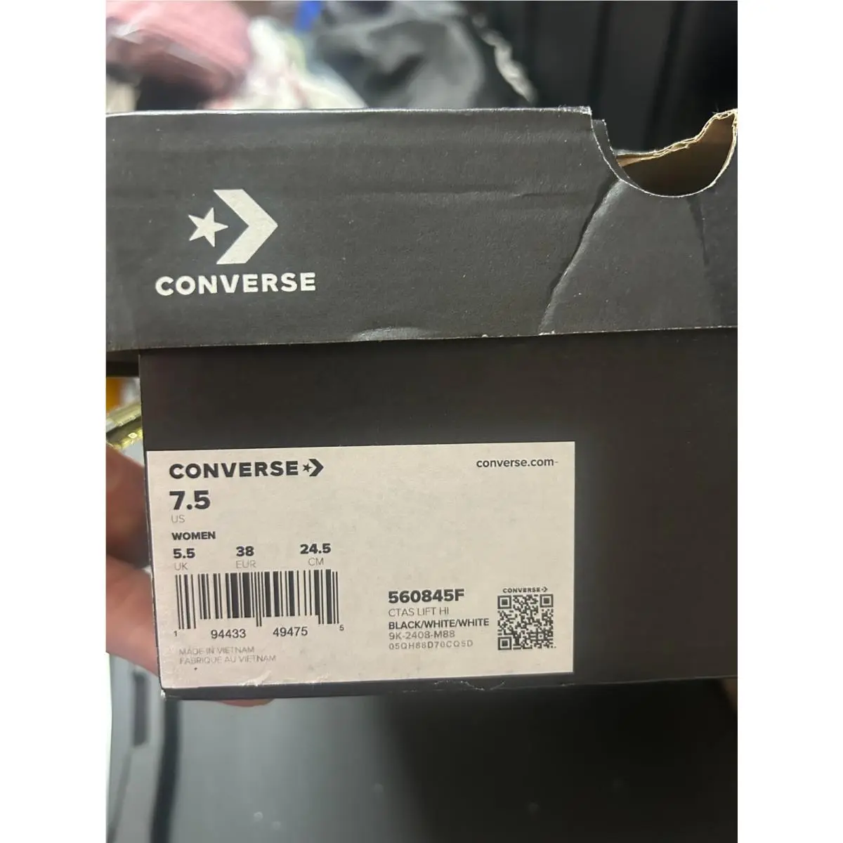 Converse shoes - Converse Chuck Taylor All Star Lift - Black, Manufacturer: Navy/White/Black (UPC: 194434498523) 2
