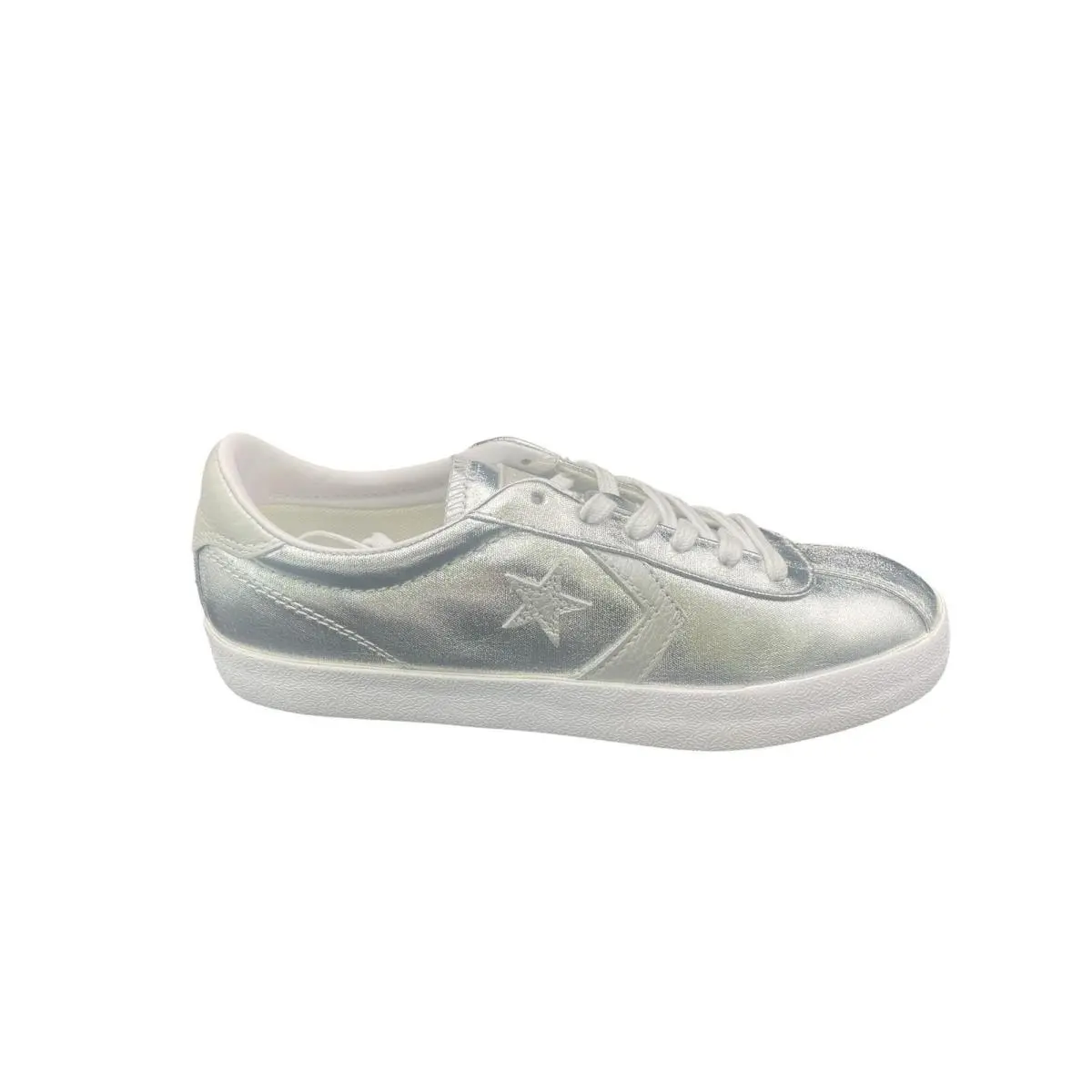 Converse Women Fashion Sneaker Breakpoint Ox 555949C Pure Silver White Size 8 M