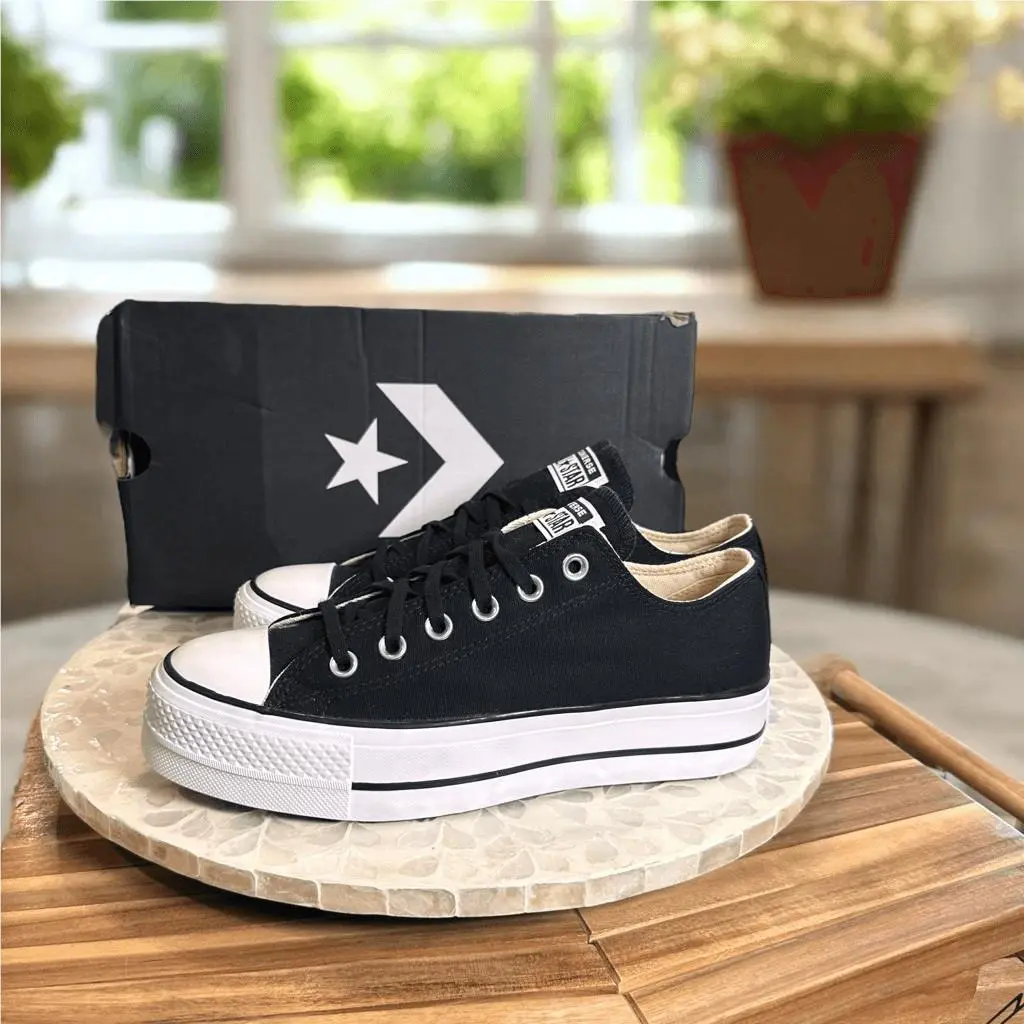 Converse shoes - Converse Chuck Taylor All Star Platform Ox - Black, Exterior: Multicolor 1