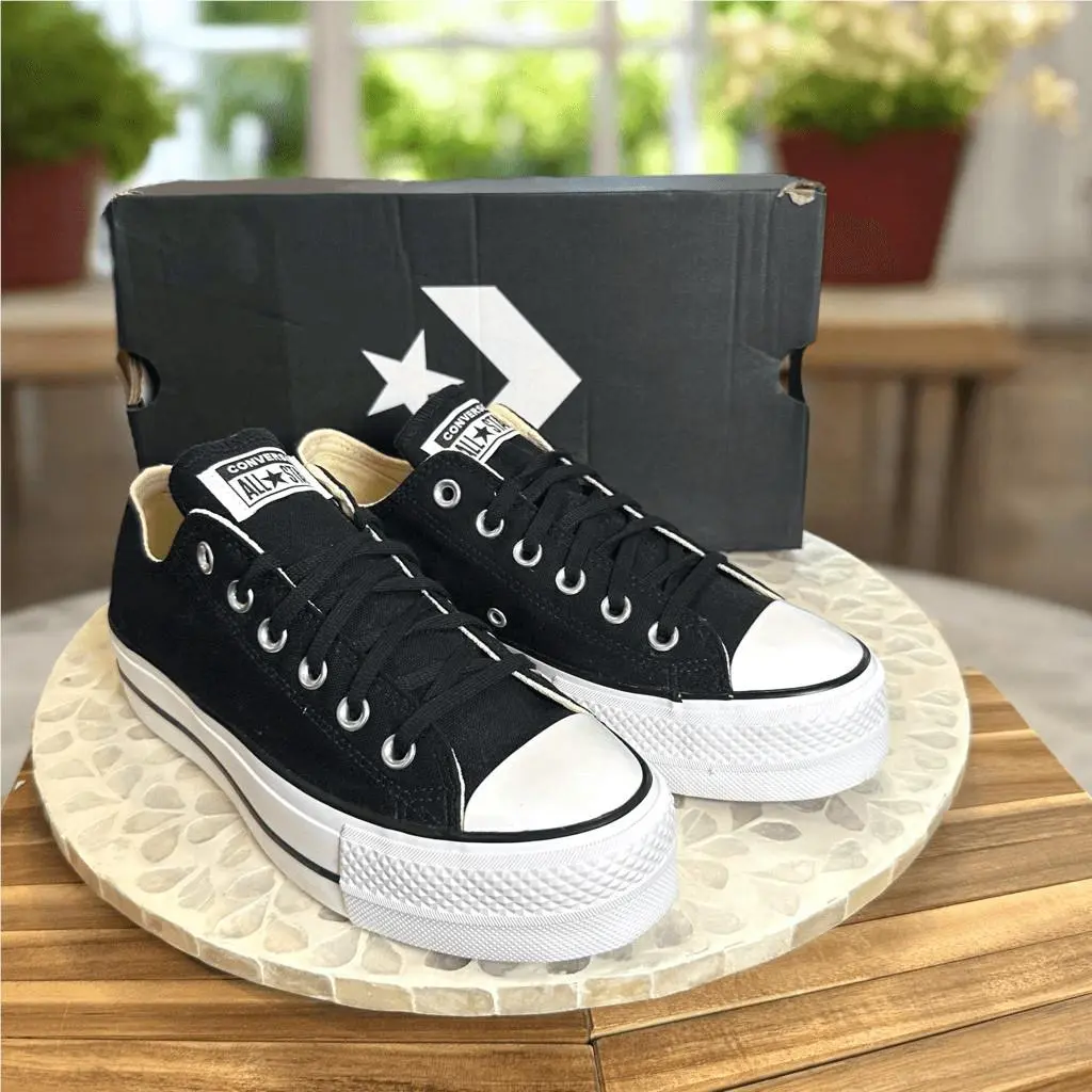 Converse shoes - Converse Chuck Taylor All Star Platform Ox - Black, Exterior: Multicolor 2