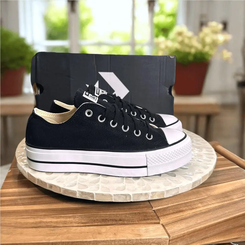 Converse shoes - Converse Chuck Taylor All Star Platform Ox - Black, Exterior: Multicolor 3