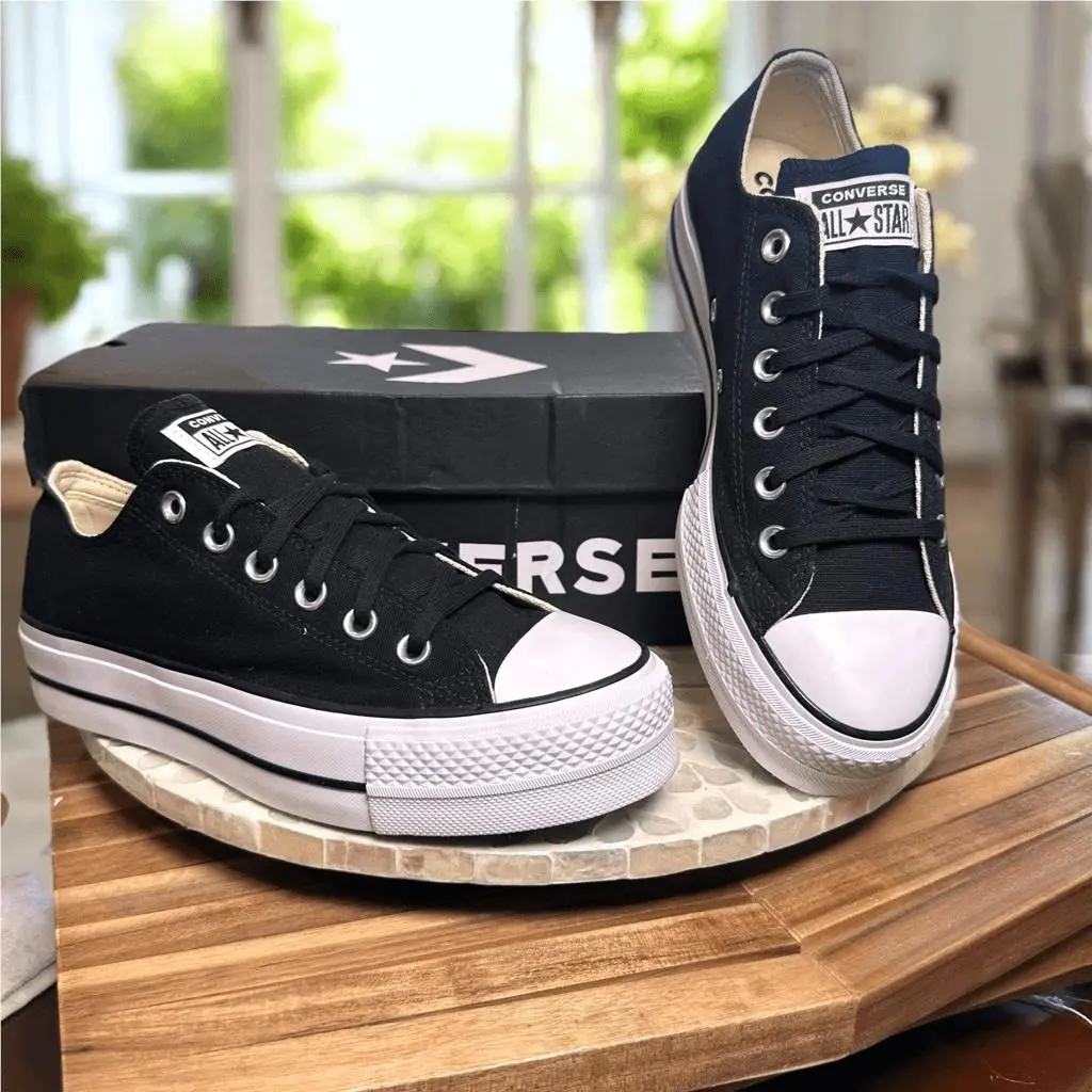 Converse shoes - Converse Chuck Taylor All Star Platform Ox - Black, Exterior: Multicolor 4