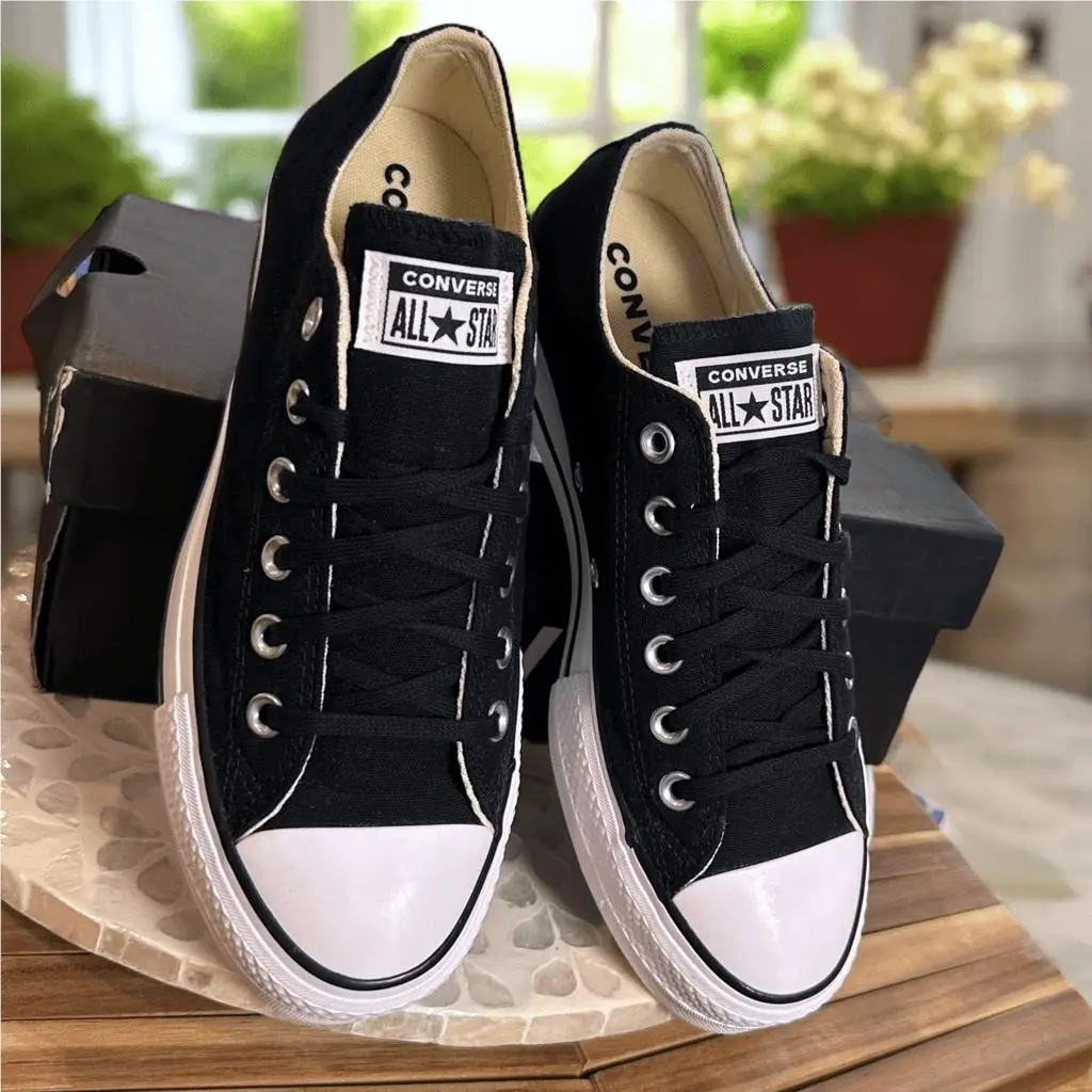 Converse shoes - Converse Chuck Taylor All Star Platform Ox - Black, Exterior: Multicolor 5
