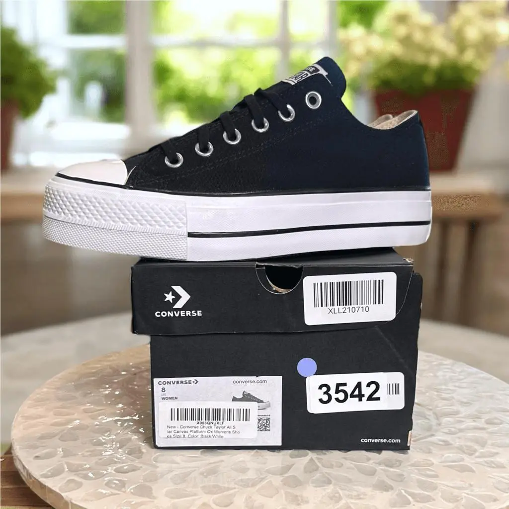 Converse shoes - Converse Chuck Taylor All Star Platform Ox - Black, Exterior: Multicolor 6