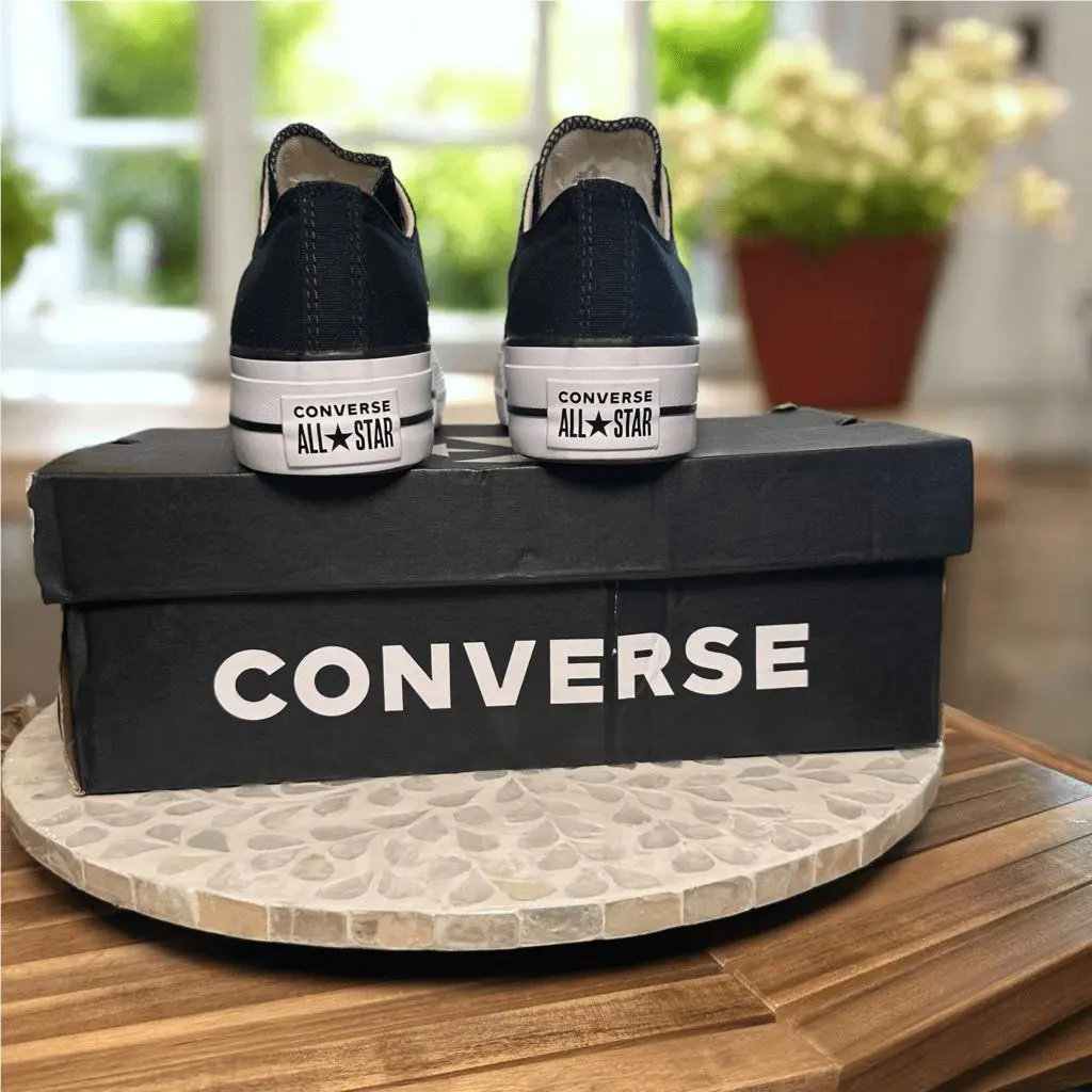 Converse shoes - Converse Chuck Taylor All Star Platform Ox - Black, Exterior: Multicolor 7