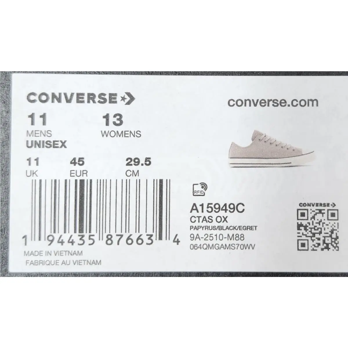 Converse shoes - Converse CTAS OX - CTAS - A15949C - Beige 9