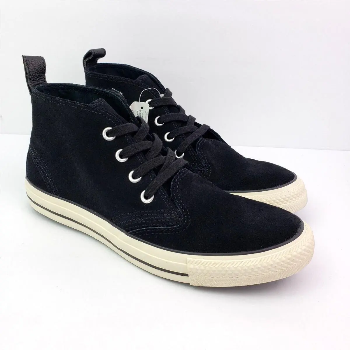 Converse Chuck Taylor Berkshire Mid Mens Sz 8 Womens Sz 10 Black Suede Shoes
