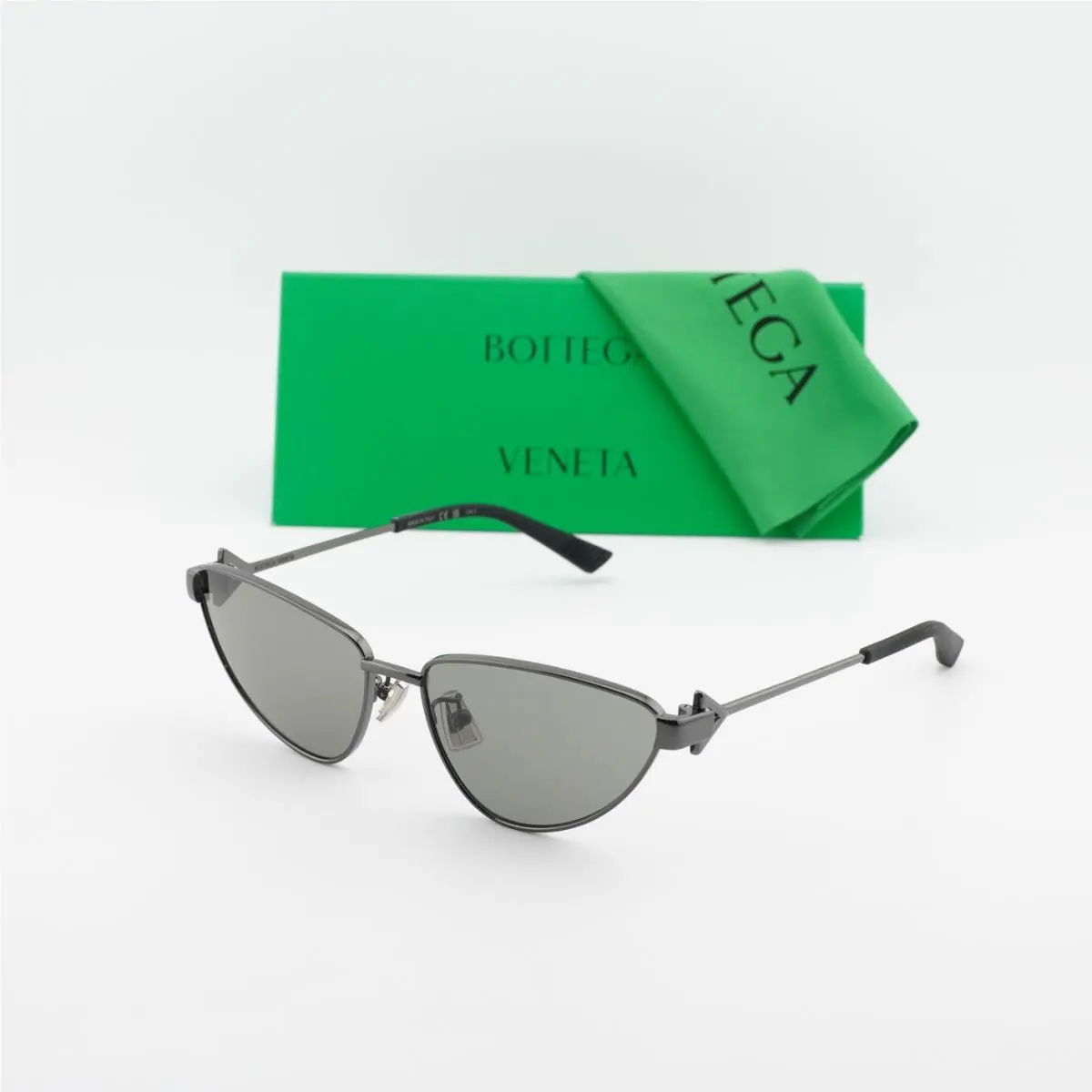 Bottega Veneta BV1186S 001 Dark Ruthenium/grey 59-16-140 Sunglasses