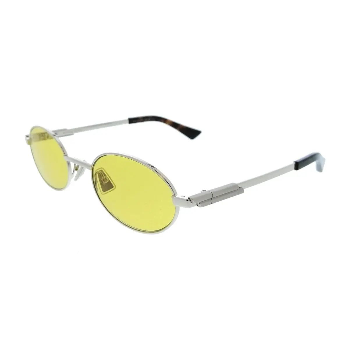 BV1470S-003 Silver Oval Slim Metal Unisex Sunglasses by Bottega Veneta