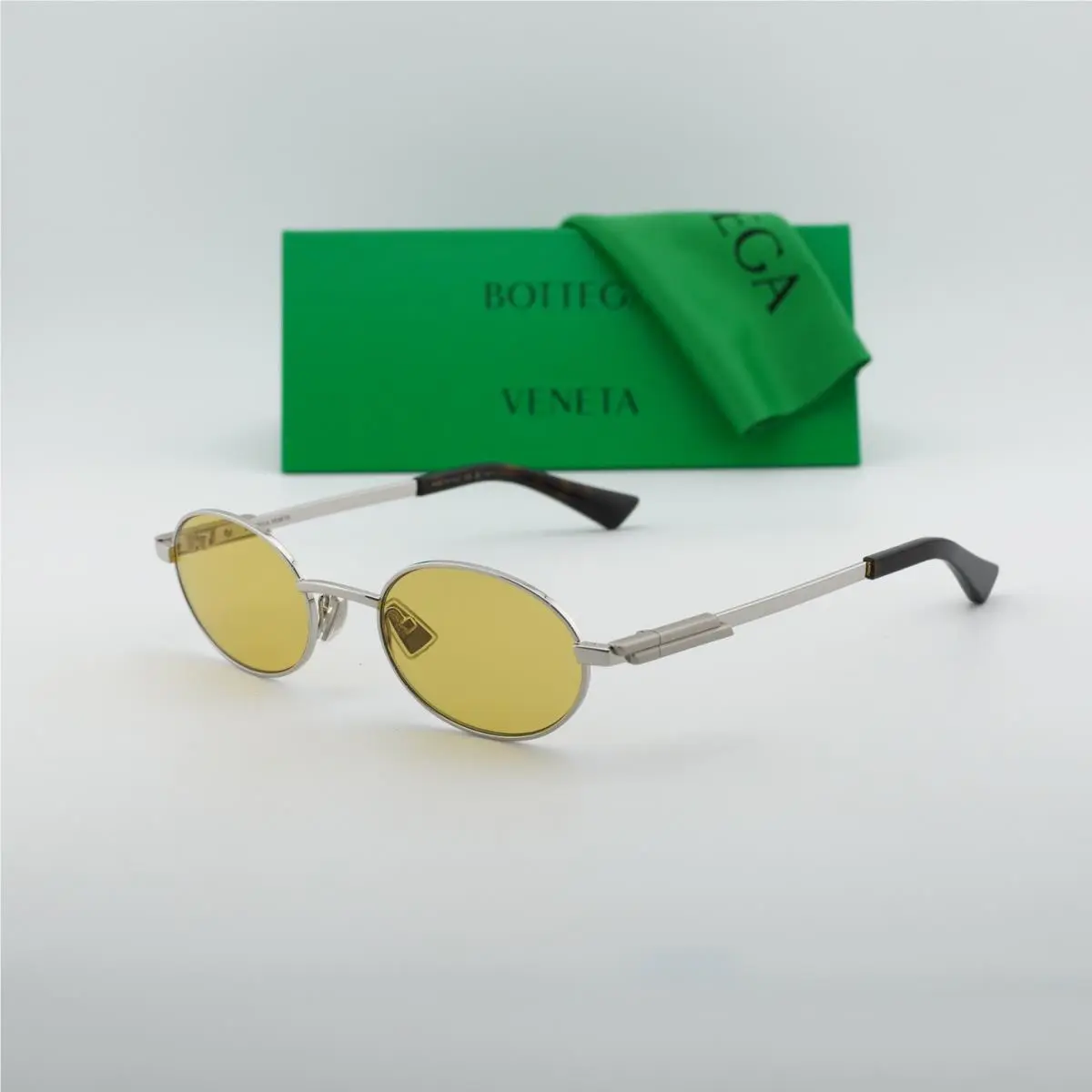 Bottega Veneta BV1470S 003 Silver/yellow 52-21-140 Sunglasses