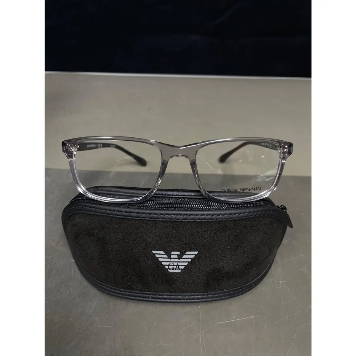 Men`s Eyeglasses EA3098 - Pink - 53mm 1 - Demo Lenses by Emporio Armani