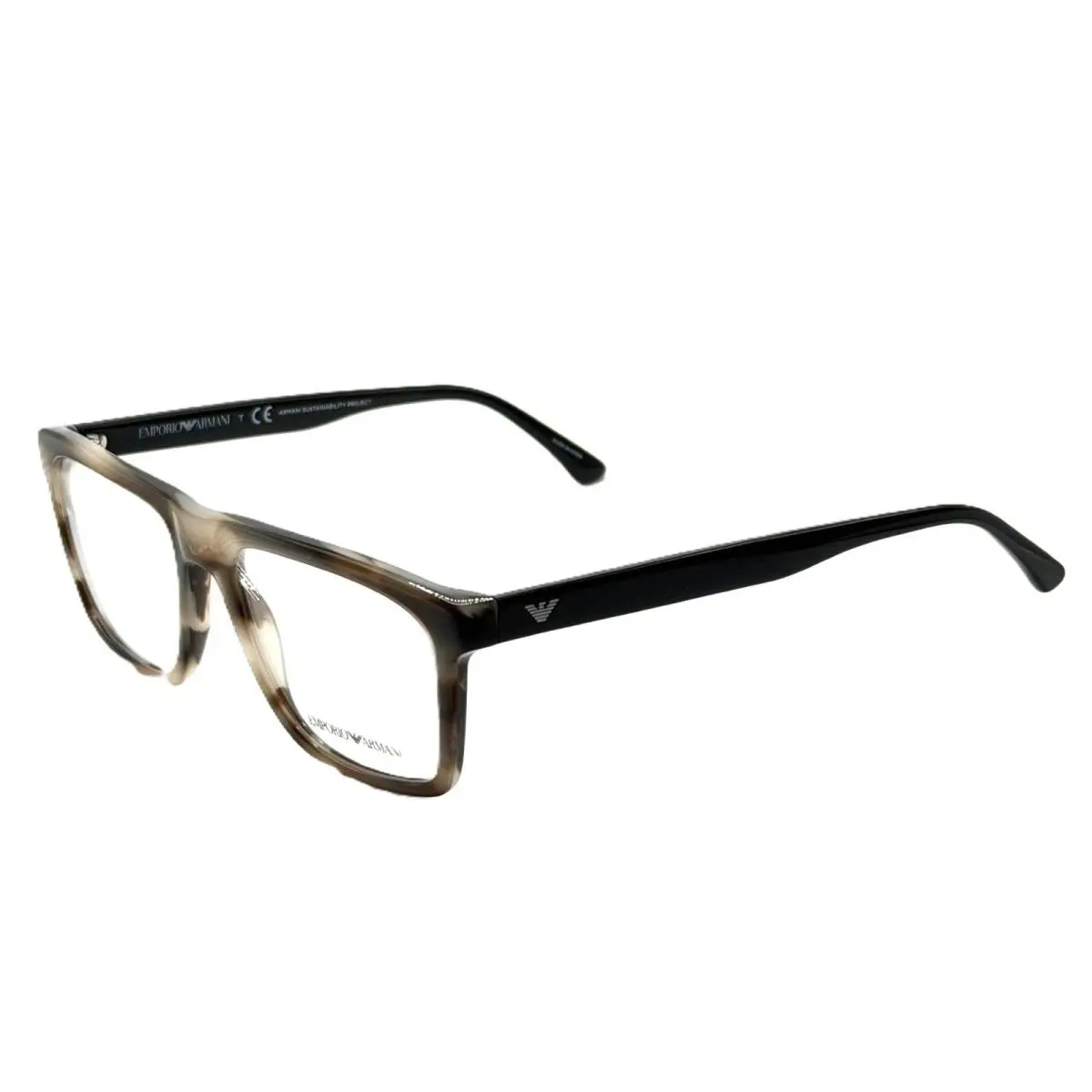 EA 3185 5877 Grey Striped Men Eyeglasses 54MM 19 145 by Emporio Armani