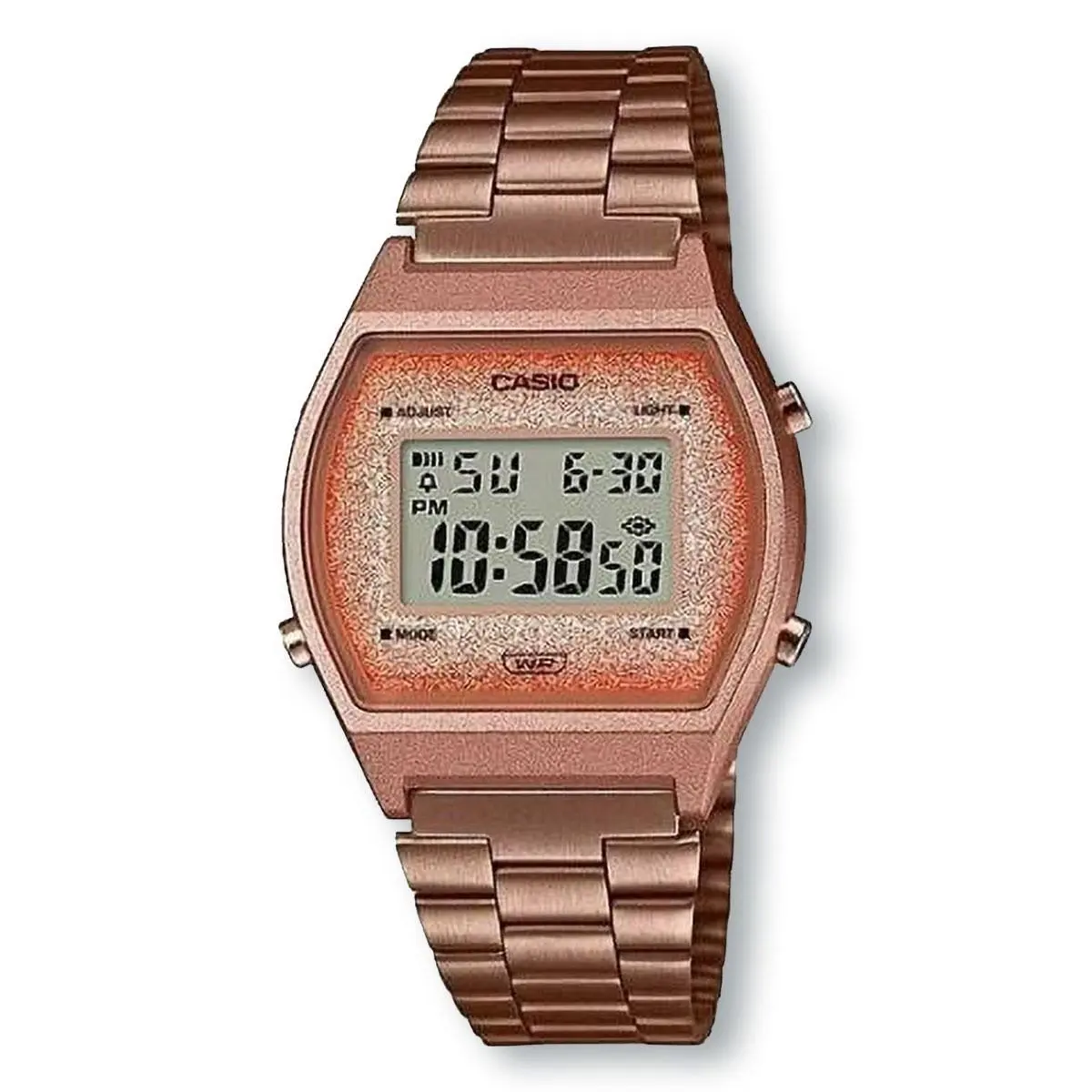 Casio B640WCG-5D Unisex Glitter Face Casual Watch Rose Gold