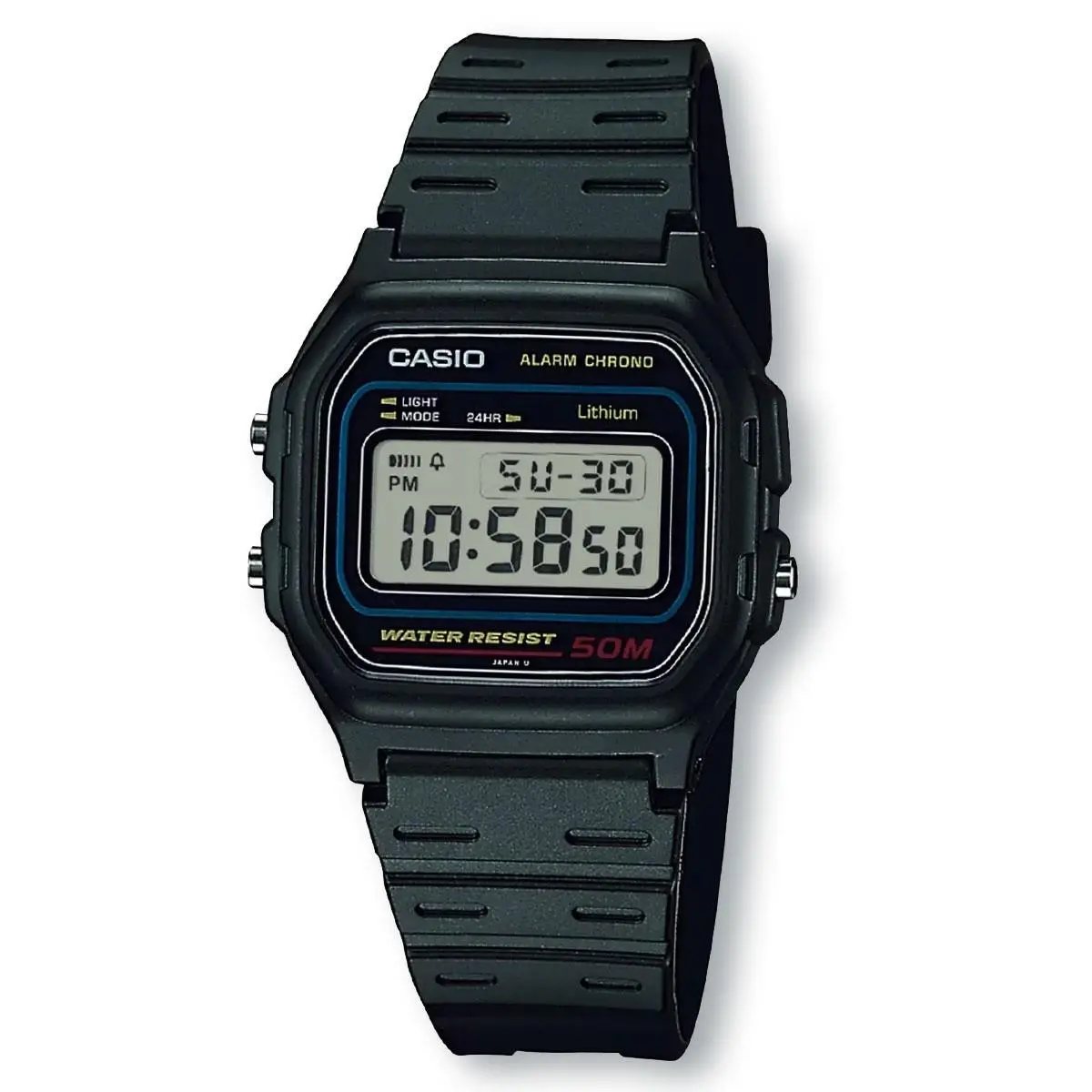 Casio W59-1V Unisex Chrono Digital Black Watch