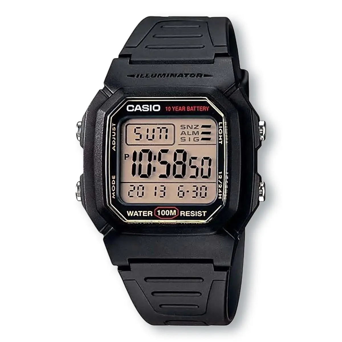 Casio W800HG-9AV Standard Digital Watch Gold Lcd