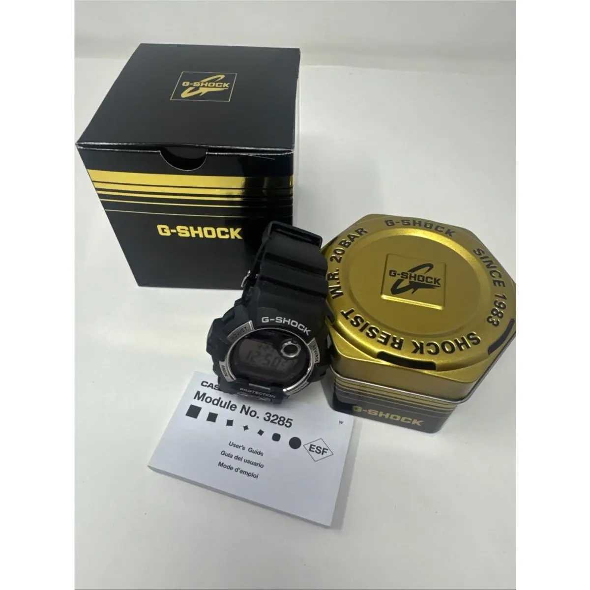 Casio G-shock 3285 Wristwatch G8900S Black w/ Silver Details Papers