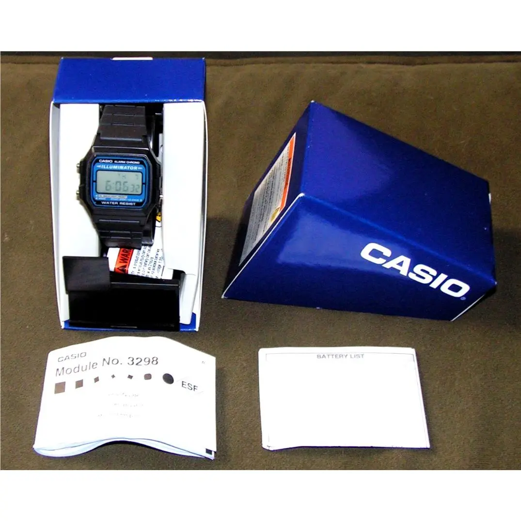 in The Box Casio 3298 Digital Watch Retro Style Nos Nip