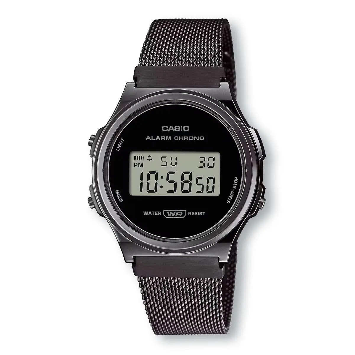 Casio Vintage A171WEMB-1A Unisex Black Mesh Band Watch