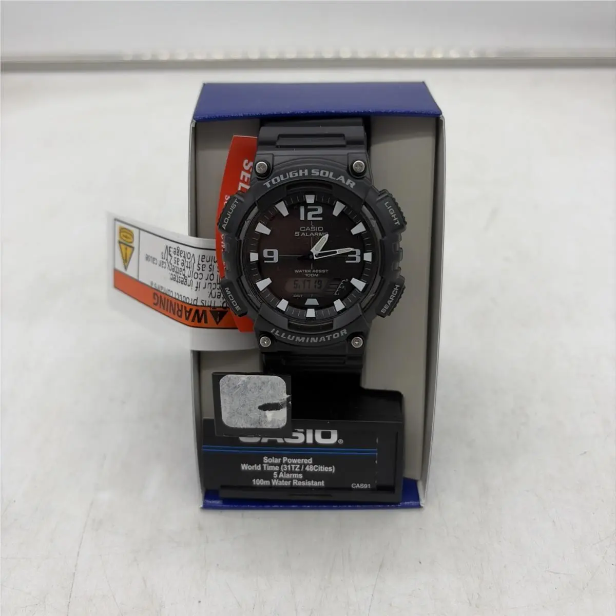 Casio AQS810W-1AVRT Men`s Analog+digital Watch Illuminator Tough Solar Black