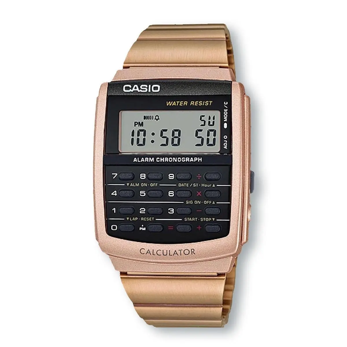 Casio CA506C-5A Data Bank Calculator Watch Rose Gold
