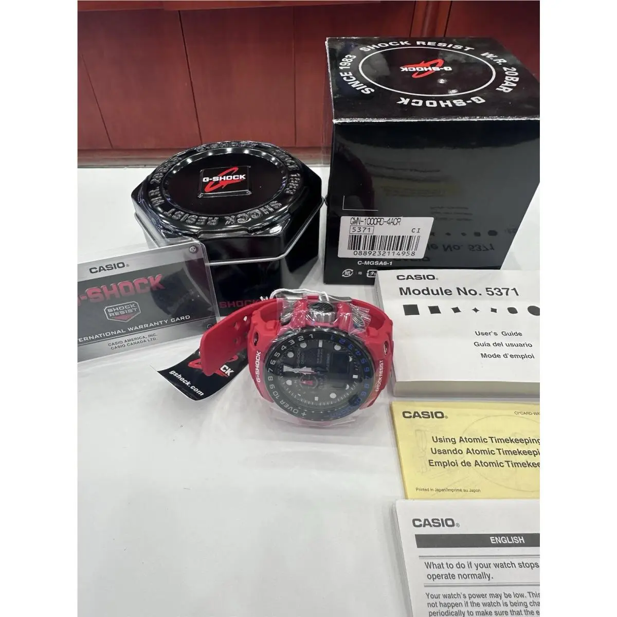 Casio G Shock Watch GWN-1000RD-4ACR Box Papers Super Rare
