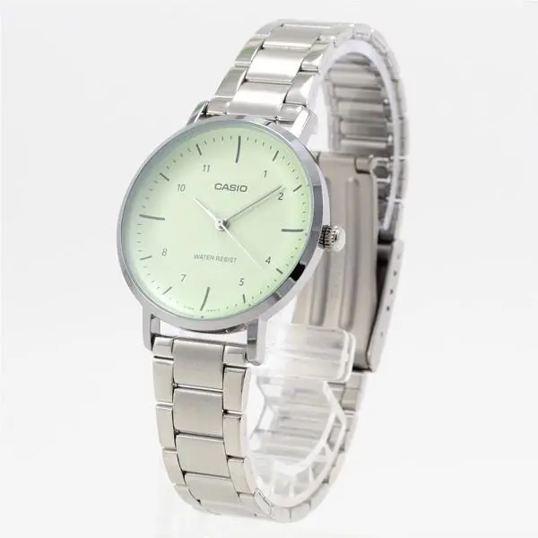 Casio Quartz LTP-VT03D-3B LTP-VT03 Ltp Quartz Analog Mint Green Silver