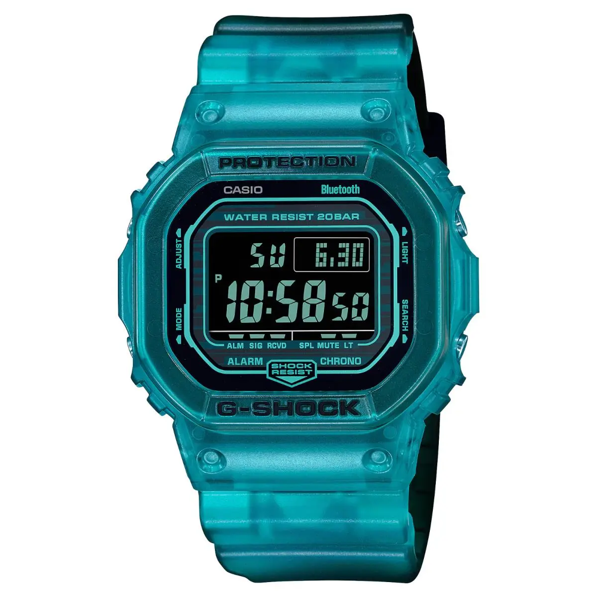G-shock Man Resin Band Digital Wrist Watch DW-B5600G-2DR by Casio