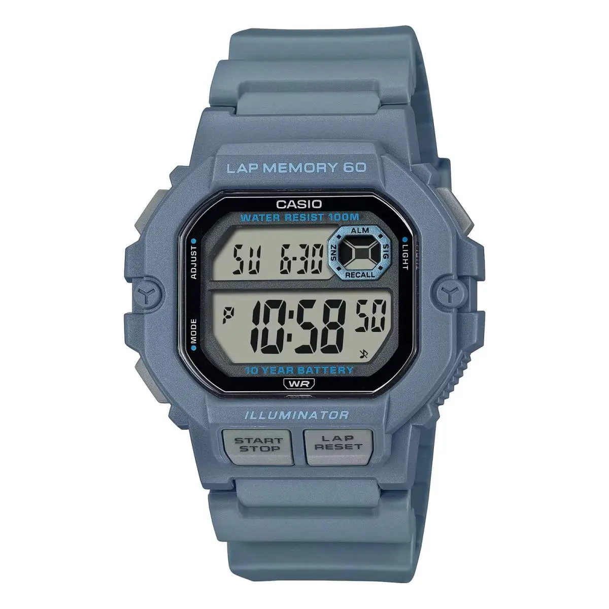 Casio Men’s Blue Digital Sport Watch with Grey Dial - WS-1400H-2AVCF