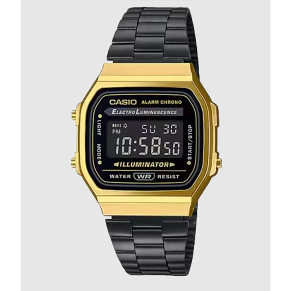 Casio A168WEGB-1BVT Watch Black Gold Onesize