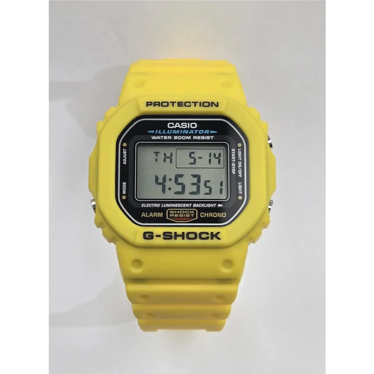 Casio G Shock Watch DW5600E w Yellow Bezel Band Casio Part