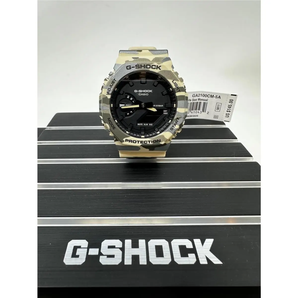 G-shock Men`s GA-2100CM-5A Analog-digital Watch - Camouflage E1 D225T by Casio