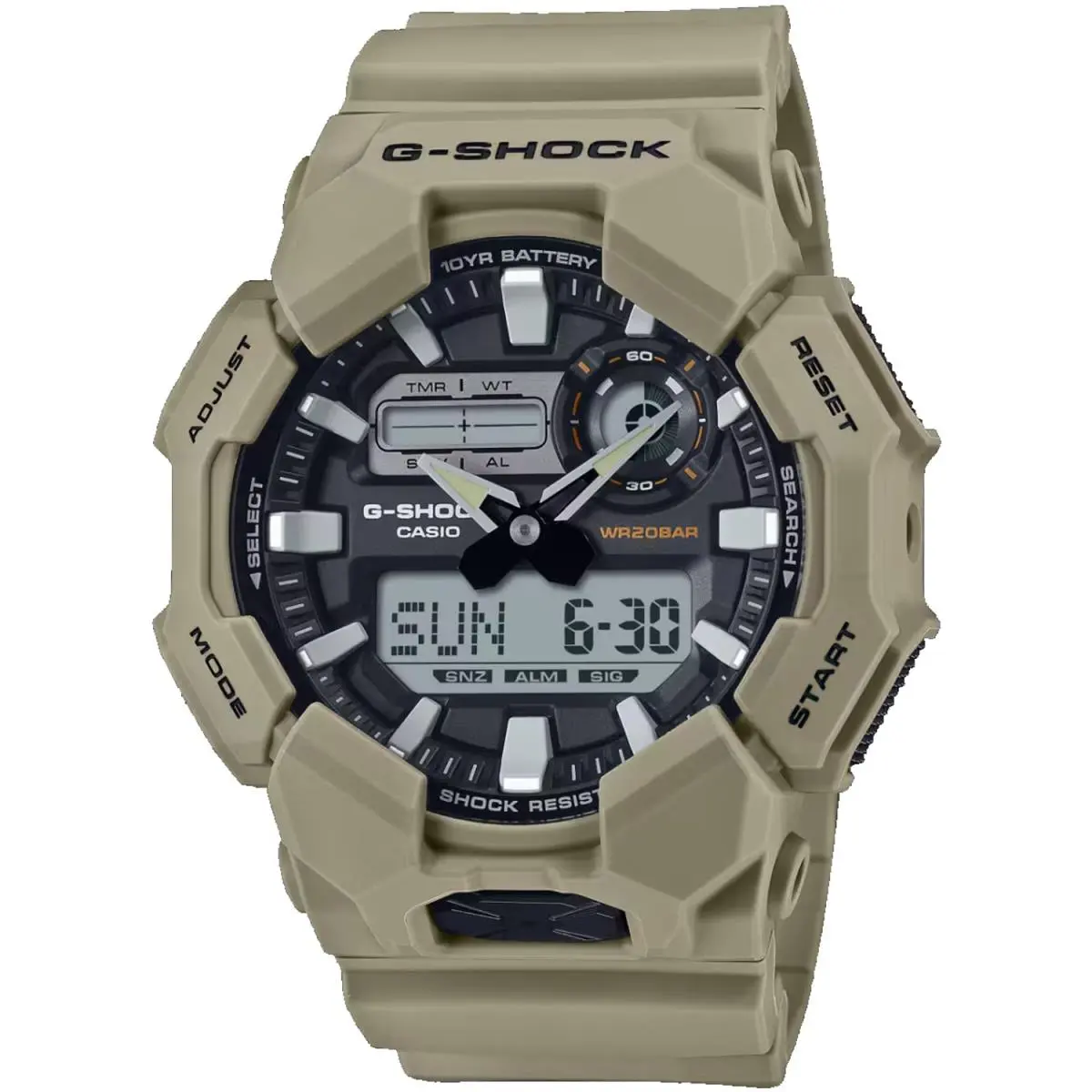 Casio Men`s G-shock GA-010 Series Black Dial Watch - GA010-5A