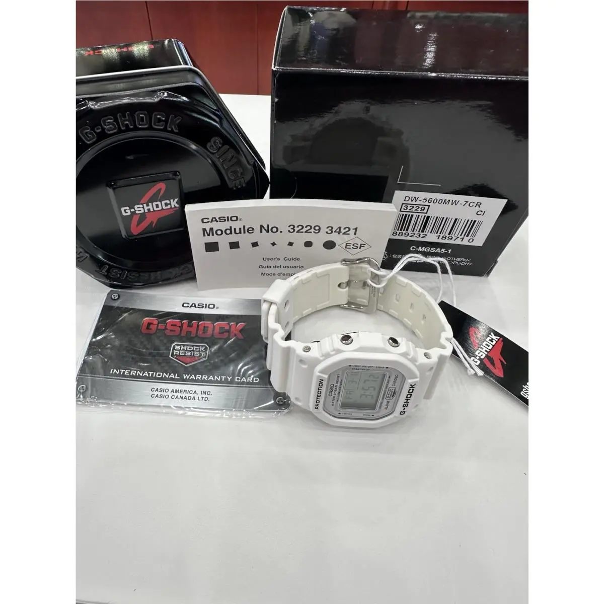 G Shock Casio Watch DW-5600MW-7CR Super Rare Box and Paper