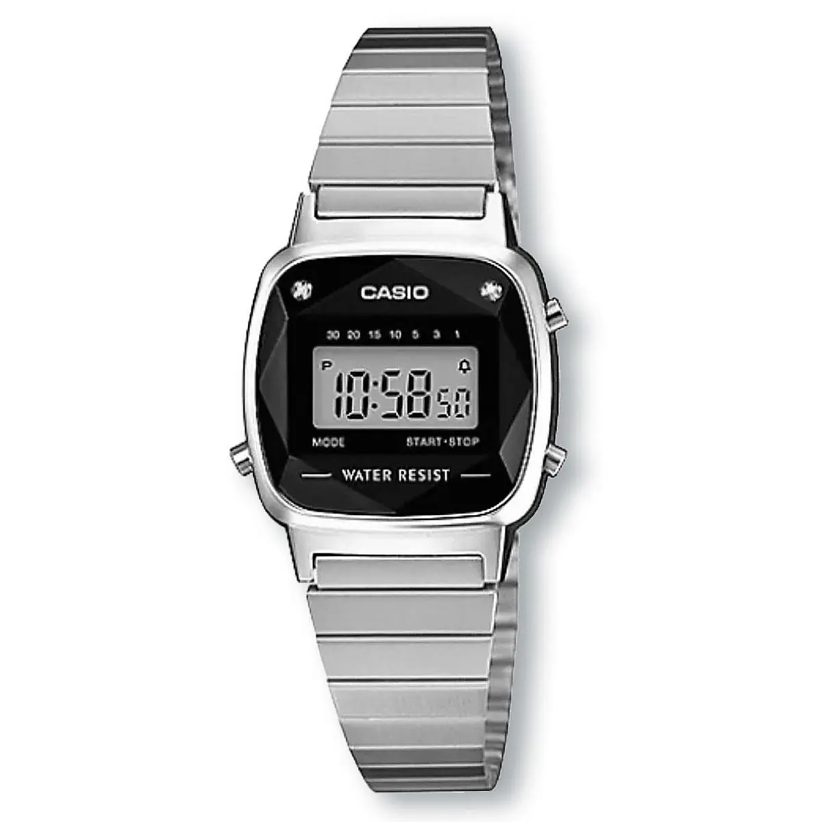 Casio LA670WAD-1D Vintage Digital Watch with Diamonds