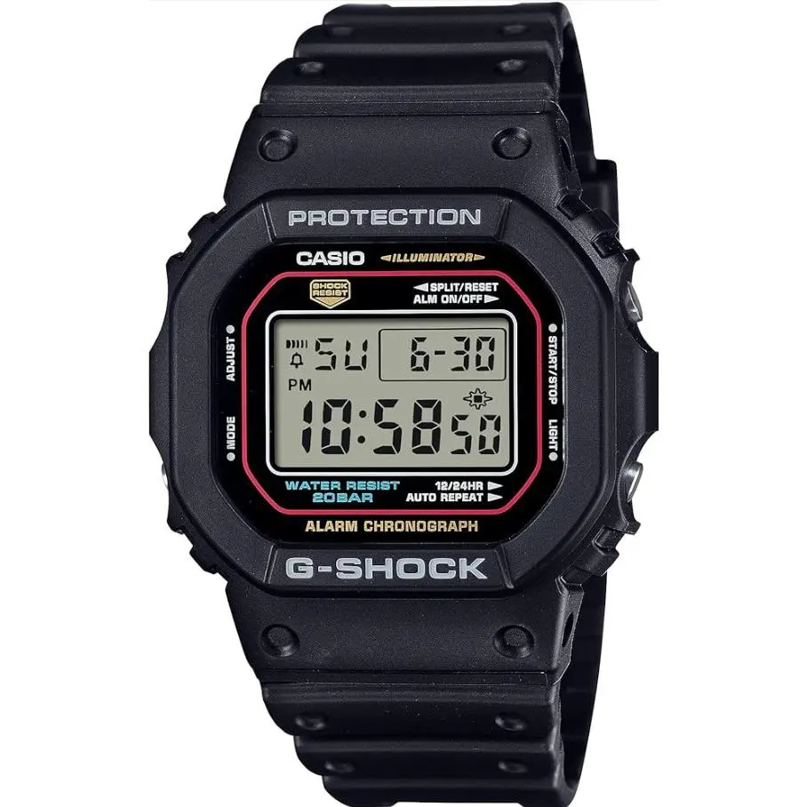 Casio G-shock Digital Rectangular Black Resin Watch DW-5600RL-1/ DW5600RL-1