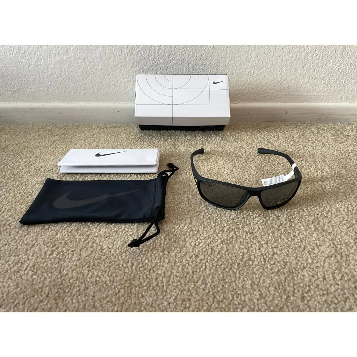 Womens Nike Rabid Sunglasses EV1131-001 Gray Mirror Max Optics® Lens Matte Black