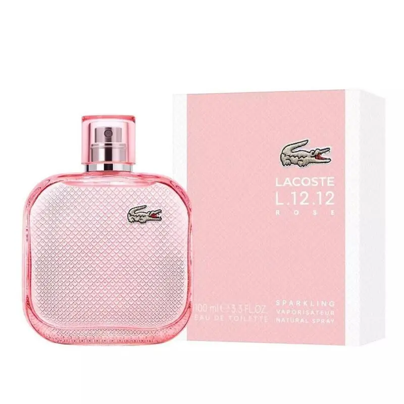Lacoste L.12.12 Rose Sparkling For Women 3.3 Oz Eau De Toilette Box