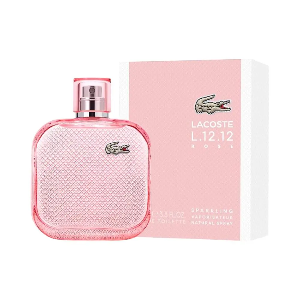 L.12.12 Rose Sparkling by Lacoste For Women 3.3 / 3.4 oz Edt Spray
